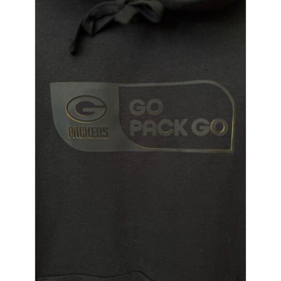 NWT Green Bay Packers Sweatshirt Men’s S Small Black Hoodie Go Pack Go $90 Nike - Picture 2 of 10